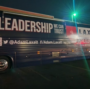 Charter Bus Campaign Branding Wraps 
